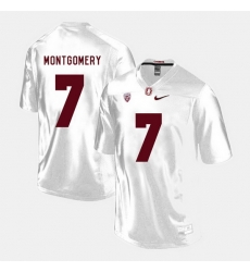 Men Stanford Cardinal Ty Montgomery College Football White Jersey