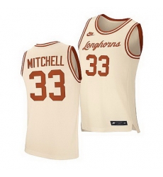 Texas Longhorns Tre Mitchell White Retro 2021 Top Transfers Jersey