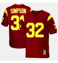 Men Usc Trojans O.J. Simpson College Football Red Jersey