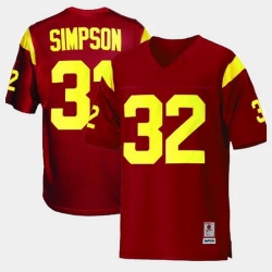 Men Usc Trojans O.J. Simpson College Football Red Jersey