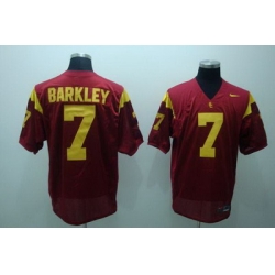 Trojans #7 Matt Barkley Red Embroidered NCAA Jersey