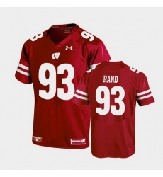 Men Wisconsin Badgers Garrett Rand Replica Red Football Jersey