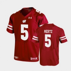 Men Wisconsin Badgers Graham Mertz Replica Red Football Jersey