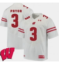 Men Wisconsin Badgers Kendric Pryor White Alumni Football Game Ncaa 2018 Jersey