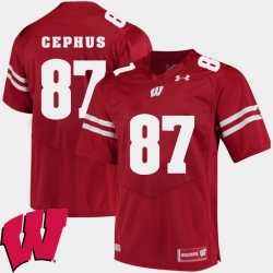 Men Wisconsin Badgers Quintez Cephus Red Alumni Football Game Ncaa 2018 Jersey