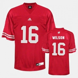 Men Wisconsin Badgers Russell Wilson College Football Red Jersey