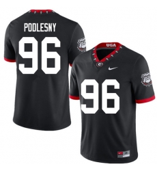 2020 Men #96 Jack Podlesny Georgia Bulldogs Mascot 100th Anniversary College Football Jerseys Sale-B