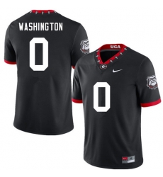 Men #0 Darnell Washington Georgia Bulldogs 100th Anniversary College Football Jerseys Sale-100th Bla