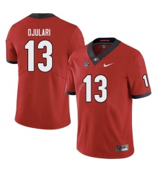 Men #13 Azeez Ojulari Georgia Bulldogs College Football Jerseys RED