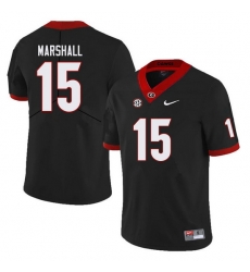 Men #15 Trezmen Marshall Georgia Bulldogs College Football Jerseys Sale-Black