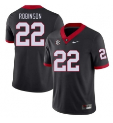 Men #22 Branson Robinson Georgia Bulldogs College Football Jerseys Stitched-Black