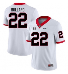 Men #22 Javon Bullard Georgia Bulldogs College Football Jerseys Stitched-White