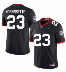 Men #23 De'Nylon Morrissette Georgia Bulldogs College Football Jerseys Sale-100th Anniversary