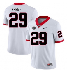 Men #29 Luke Bennett Georgia Bulldogs College Football Jerseys Stitched-White