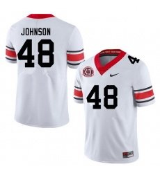 Men #48 Cooper Johnson Georgia Bulldogs College Football Jerseys Sale-40th Anniversary