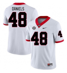 Men #48 Joseph Daniels Georgia Bulldogs College Football Jerseys Stitched-White