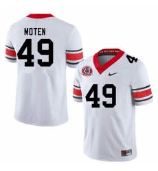 Men #49 Jamier Moten Georgia Bulldogs College Football Jerseys Sale-40th Anniversary