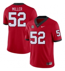 Men #52 Christen Miller Georgia Bulldogs College Football Jerseys Stitched-Red