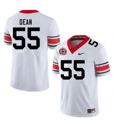 Men #55 Marlin Dean Georgia Bulldogs Nationals Champions 40th Anniversary College Football Jerseys S