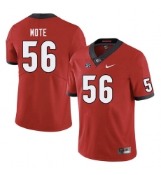Men #56 William Mote Georgia Bulldogs College Football Jerseys Sale-Red