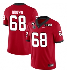 Men #68 Chris Brown Georgia Bulldogs 2022-23 CTP National Championship Football Jerseys