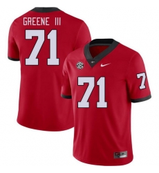 Men #71 Earnest Greene III Georgia Bulldogs College Football Jerseys Stitched-Red