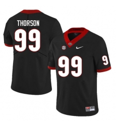 Men #99 Brett Thorson Georgia Bulldogs College Football Jerseys Sale-Black Anniversary