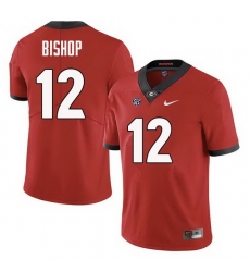 Men Georgia Bulldogs #12 Tray Bishop College Football Jerseys Sale-Red