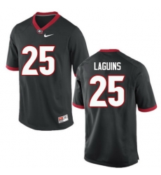 Men Georgia Bulldogs #25 Jaleel Laguins College Football Jerseys-Black