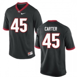 Men Georgia Bulldogs #45 Reggie Carter College Football Jerseys-Black