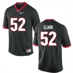 Men Georgia Bulldogs #52 Tyler Clark College Football Jerseys-Black