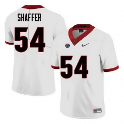 Men Georgia Bulldogs #54 Justin Shaffer College Football Jerseys Sale-White