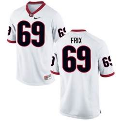 Men Georgia Bulldogs #69 Trent Frix College Football Jerseys-White