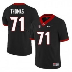 Men Georgia Bulldogs #71 Andrew Thomas College Football Jerseys Sale-Black