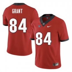 Men Georgia Bulldogs #84 Walter Grant College Football Jerseys Sale-Red