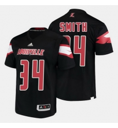 Louisville Cardinals Jeremy Smith College Football Black Jersey