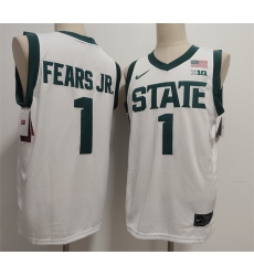 Men Michigan State Spartans Green  1 Jeremy Fears Jr  White Stitched Jersey