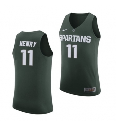 Michigan State Spartans Aaron Henry Green Home Men'S Jersey