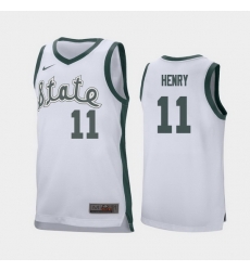 Michigan State Spartans Aaron Henry White Retro Replica Men'S Jersey