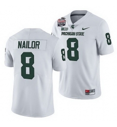 Michigan State Spartans Jalen Nailor White 2021 Peach Bowl College Football Playoff Jersey