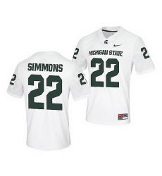 Michigan State Spartans Jordon Simmons White Untouchable Men'S Jersey