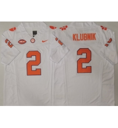 Men Clemson Tigers White #2 Cade Klubnik Stitched F U S E NCAA Jersey Men Clemson Tigers White #2 Cade Klubnik Stitched F U S E NCAA Jersey