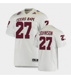 Men Texas A&M Aggies Antonio Johnson 2021 Orange Bowl College Football White Jersey