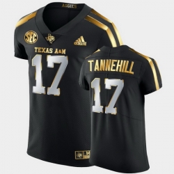 Men Texas A&M Aggies Ryan Tannehill Golden Edition Black Authentic Jersey