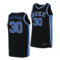 Duke Blue Devils Michael Savarino Black Replica Men'S Jersey