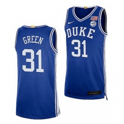 Duke Blue Devils Nyah Green Royal College Basketball 2021 22Limited Jersey