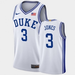 Duke Blue Devils Tre Jones White Authentic Men'S Jersey