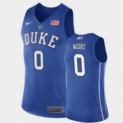 Duke Blue Devils Wendell Moore Royal Authentic Men'S Jersey