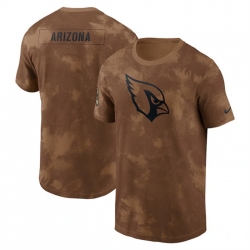 Men Arizona Cardinals 2023 Brown Salute To Service Sideline T Shirt