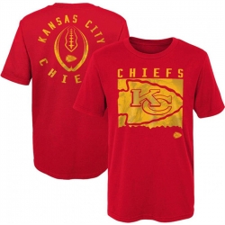 Men Kansas City Chiefs Red Preschool Liquid Camo Logo T Shirt